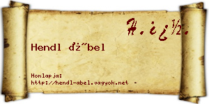 Hendl Ábel névjegykártya